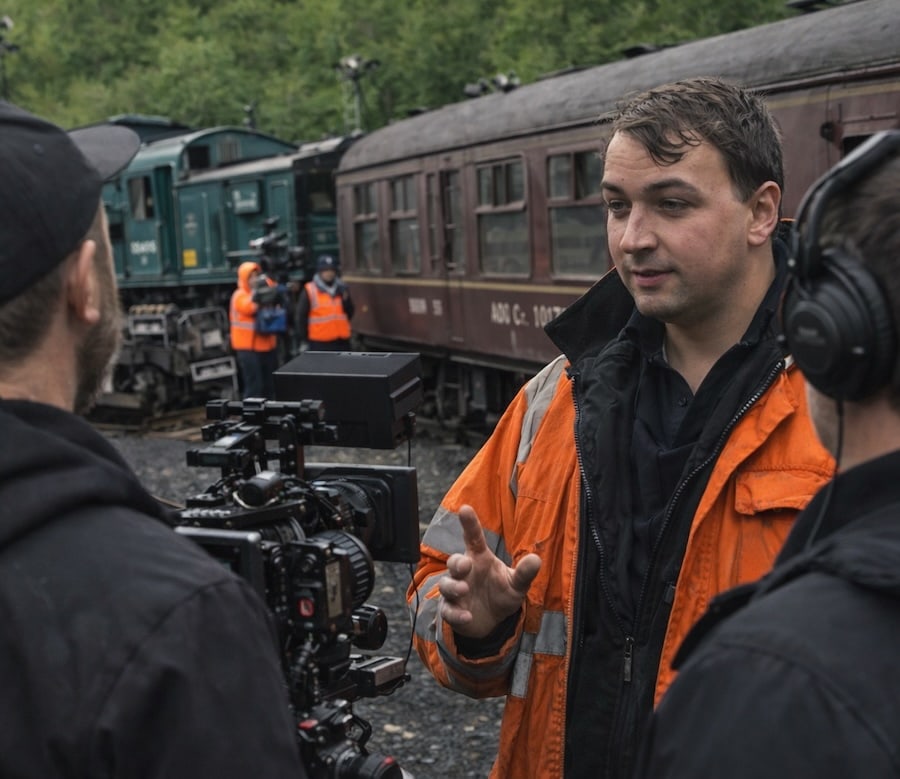 Kieran Murray on set